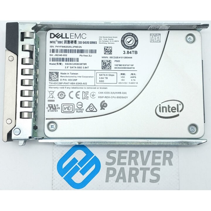 Dell 3.84TB SSD SATA 6G SFF Gen14 DC29P