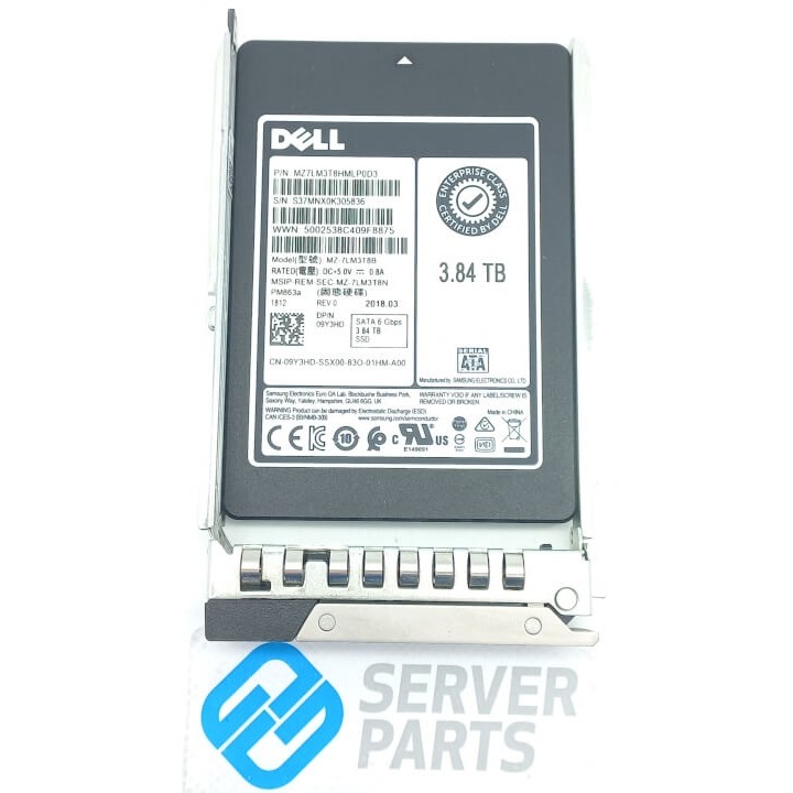 Dell 3.84TB SSD SATA 6G SFF Gen14 9Y3HD