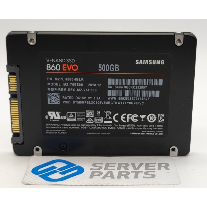 Samsung 860 EVO 500GB SSD SATA 6G 2.5" MZ-76E500
