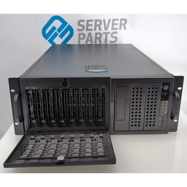 Supermicro SC745B 4U Workstation Gold 6226R 128GB 2x120GB 8x3.5" 2xPSU Rails