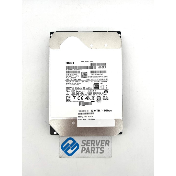 HGST 10TB 7.2K SAS 12G 3.5" HUH721010AL5204