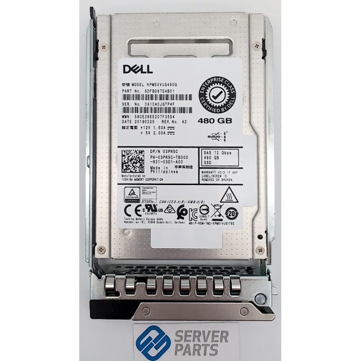Dell 480GB SSD SAS 12G SFF 14th Gen 3PR5C