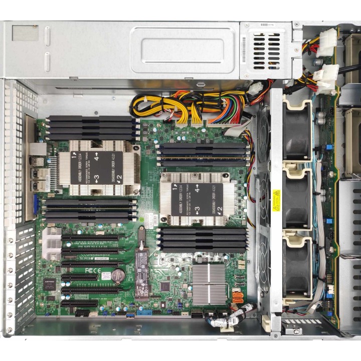 Supermicro SC825 2U X11DPI-NT 2x4116 32GB 8x3.5" 2x10GbE 2x740W Rails