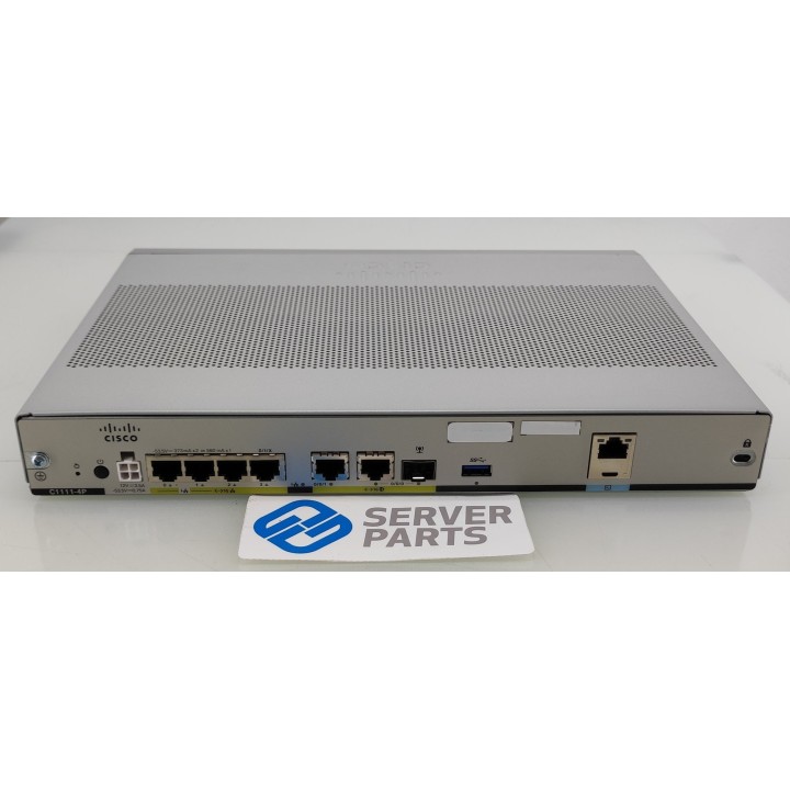 Cisco C1111-4P V01 Integrated Services Router utan AC Adapter