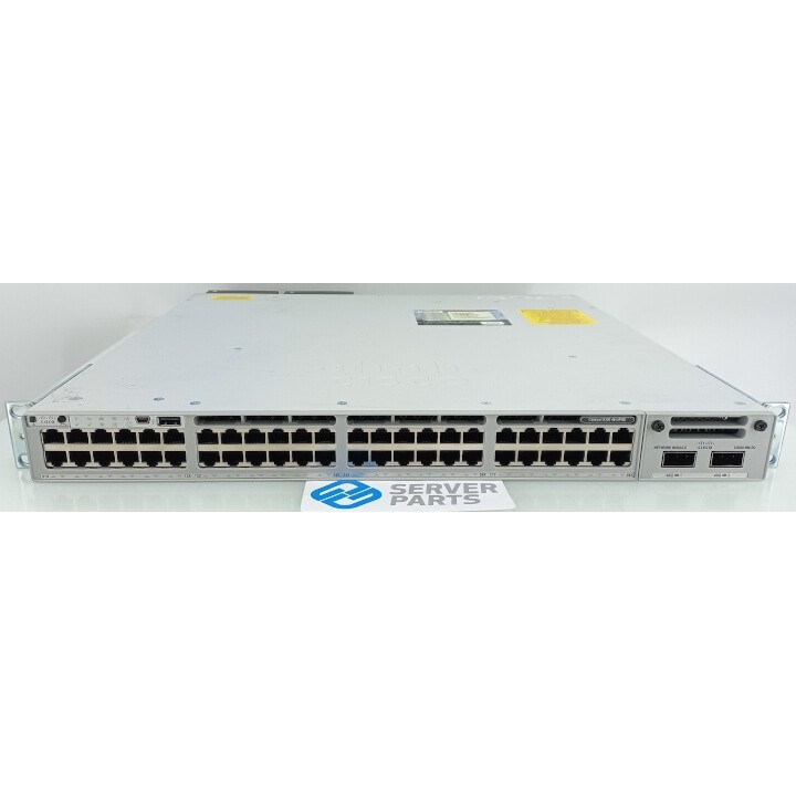 Cisco 48-portar GbE UPOE Switch 2x1100W WS-C9300-48U-E med C9300-NM-2Q 2x40G