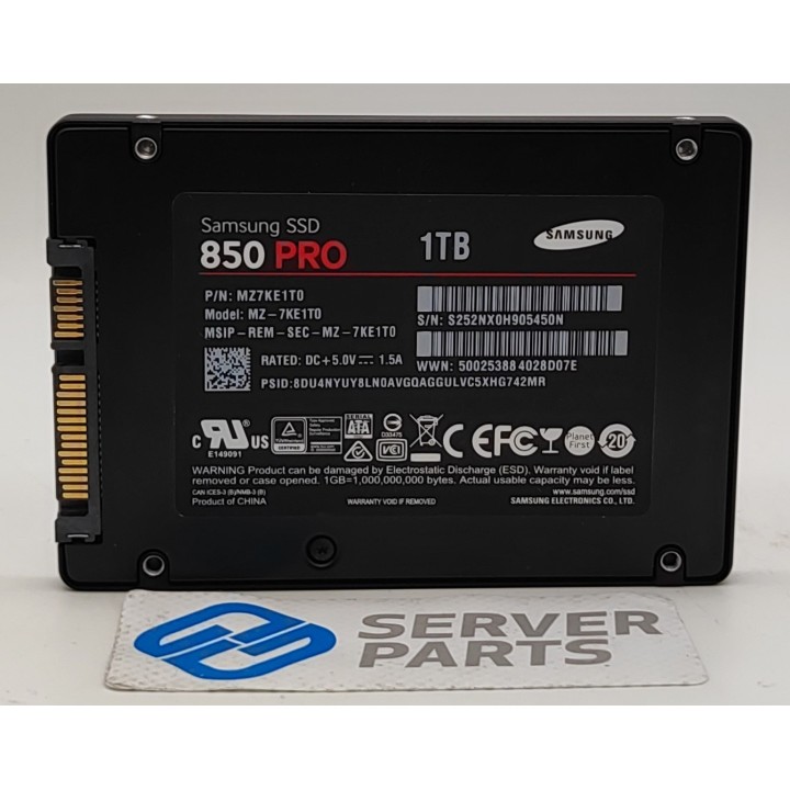 Samsung 850 PRO 1TB SSD SATA 6G 2.5" MZ-7KE1T0