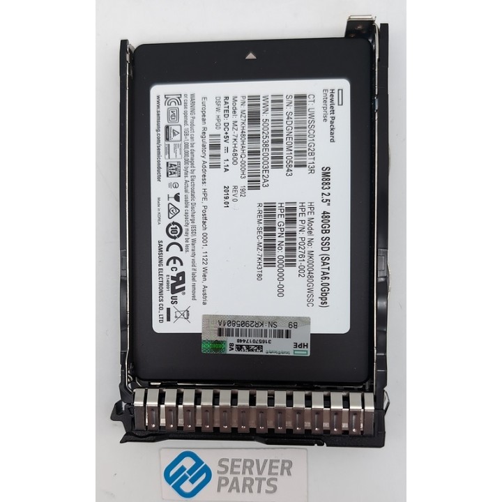 HP 480GB SSD SATA 6G SFF P09907-001