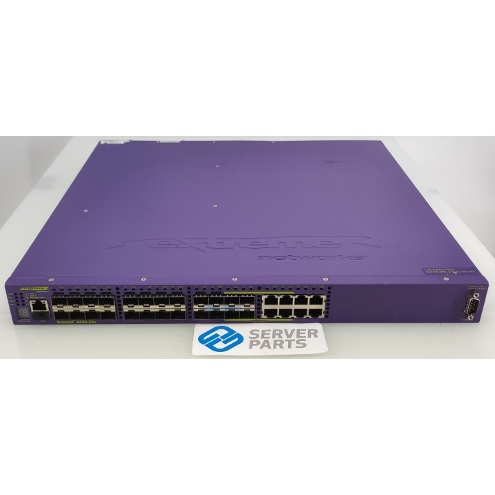 Extreme Networks X460-24x 24-port GbE SFP Switch 2xPSU 16405