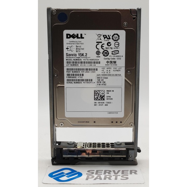 Dell 146GB 15K SAS 6G SFF X162K