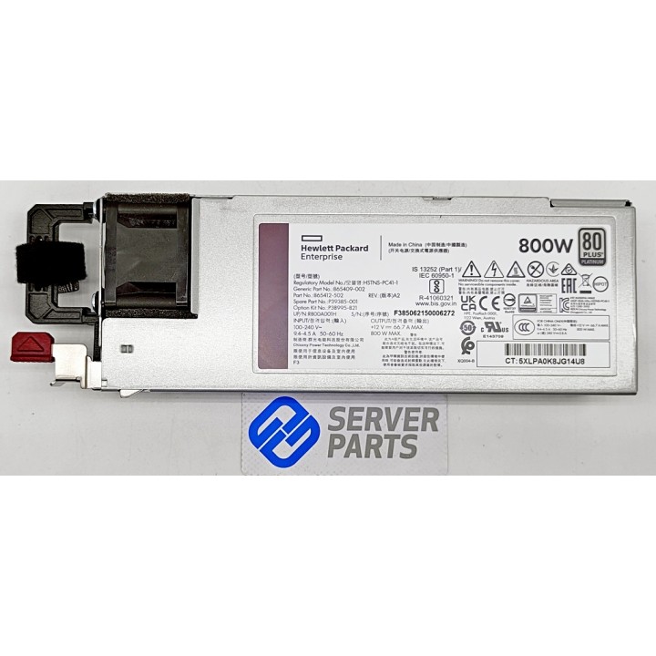 HP Hot-plug PSU 800W P39385-001 till Gen10 Servers
