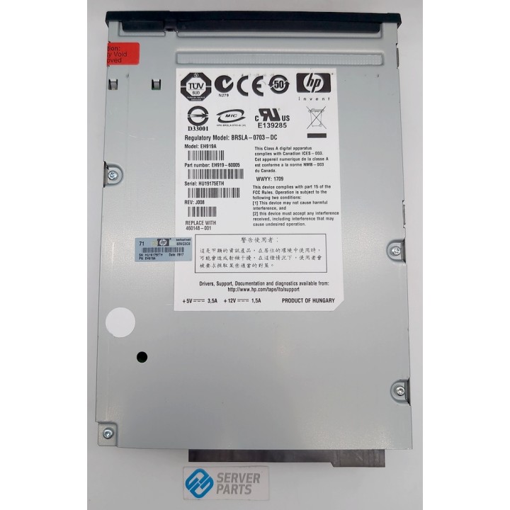 HP Ultrium 1760 LTO-4 SAS Internal Tape Drive 6G 5.25" 460148-001