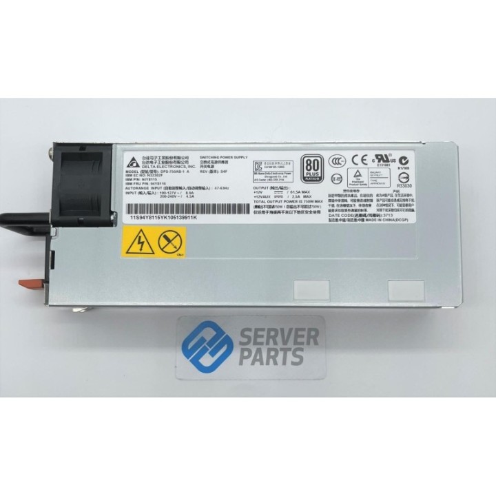 IBM Power supply 750W 80 plus Platinum Hot swap 94Y8116