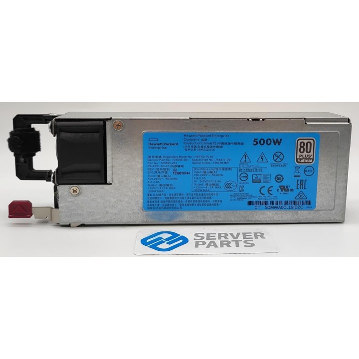 HP Hot-plug PSU 500W till Gen9 Servers 754377-001