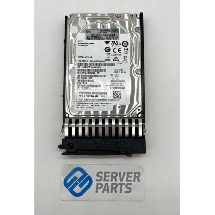 HP 600GB 10K SAS 12G SFF DP 787646-001