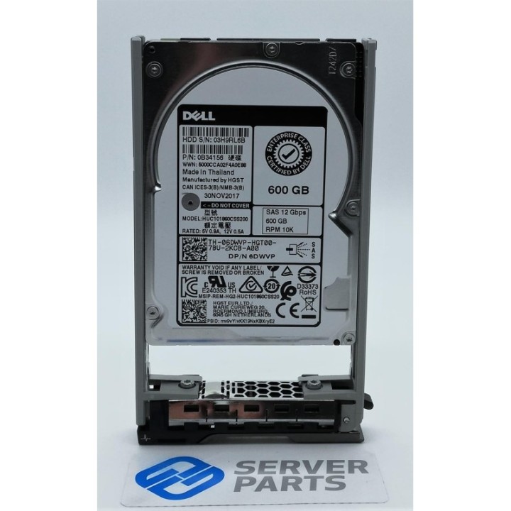 Dell 600GB 10K SAS 12G SFF 6DWVP