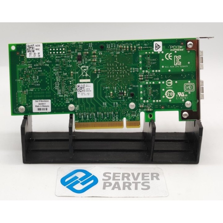 Dell Intel X520-DA2 10GbE SFP+ Dualport PCIe LP 942V6