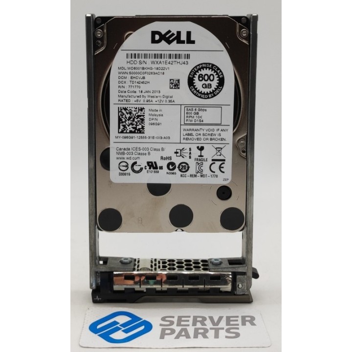 Dell 600GB 10K SAS 6G SFF 96G91
